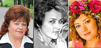 На первой фотографии  - законная жена Лукашенко, на второй - Ирина Абельская, мать Коленьки, на третьей - любовница Лукашенко