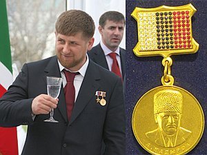 Чеченский президент Рамзан Кадыров гордится наградой имени своего отца не меньше, чем Звездой Героя России.