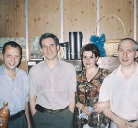 Денис Евсюков (второй слева) с бывшими коллегами