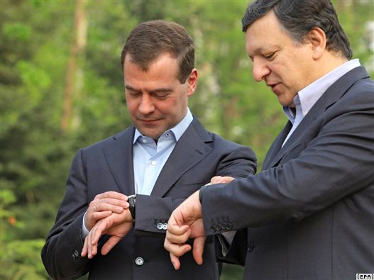 Дмитрий Медведев с председателем Еврокомиссии Хосе Мануэлем Баррозу, 21 мая 2009  