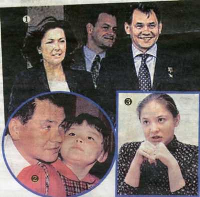 Самые близкие: 1 - жена министра Ирина, 2 - младшая дочка Ксюша, 3 - старшая дочка Юля